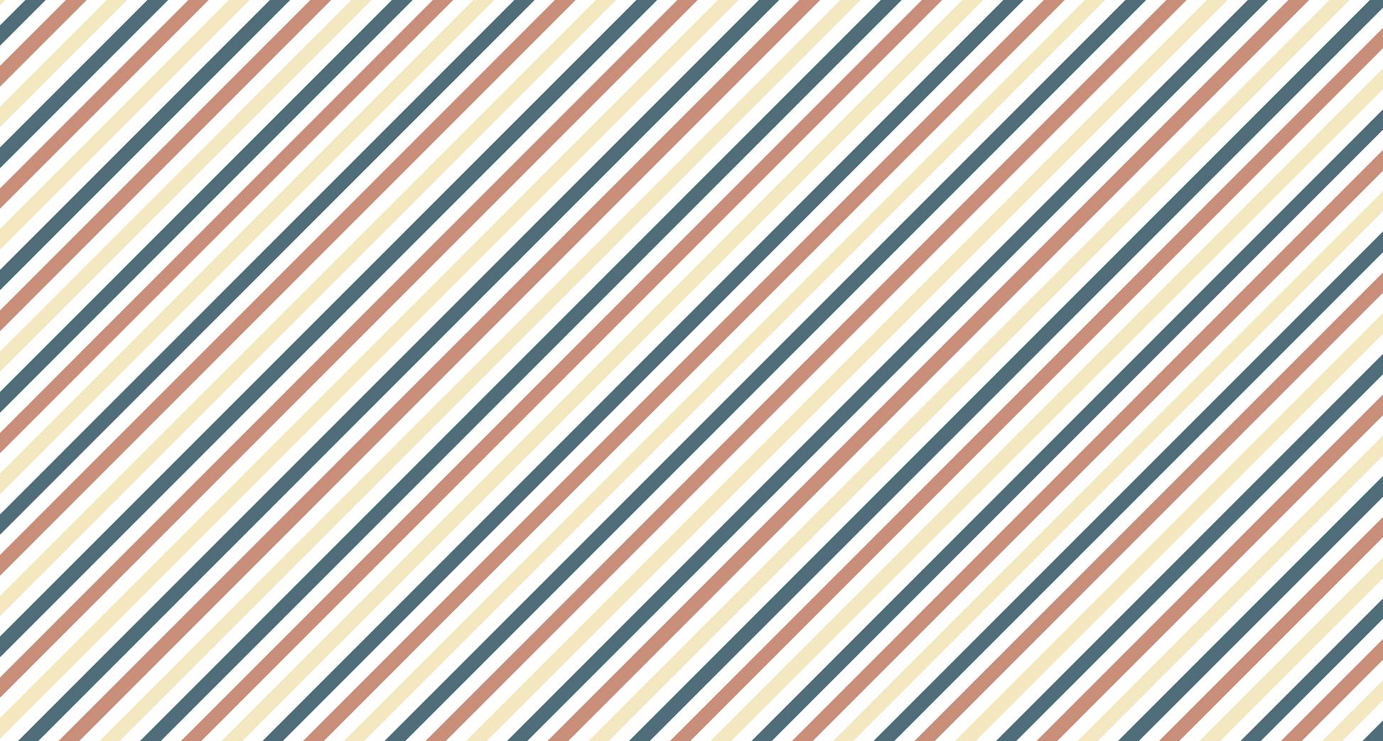 Kids-Mundo flat artwork of the fine terracotta, navy and cream pinstripe wall mural design.
