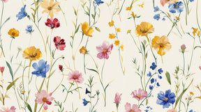 Detailed floral garden mural wallpaper design pattern with vibrant green blooms by Kids-Mundo