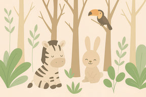 Detailed forest animals wallpaper design pattern with woodland creatures by Kids-Mundo