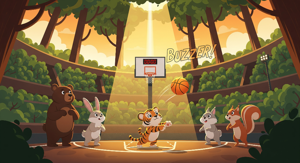 Forest Arena Basketball Buzzer Wall Mural