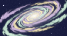 Detailed galaxy space mural wallpaper design pattern showing cosmic swirls and stars by Kids-Mundo