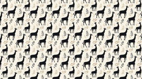 Detailed giraffe and foliage mural wallpaper design pattern with cream background by Kids-Mundo