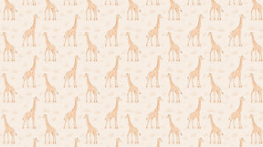 Detailed giraffe mural wallpaper design pattern showing delicate animal motifs on soft background by Kids-Mundo