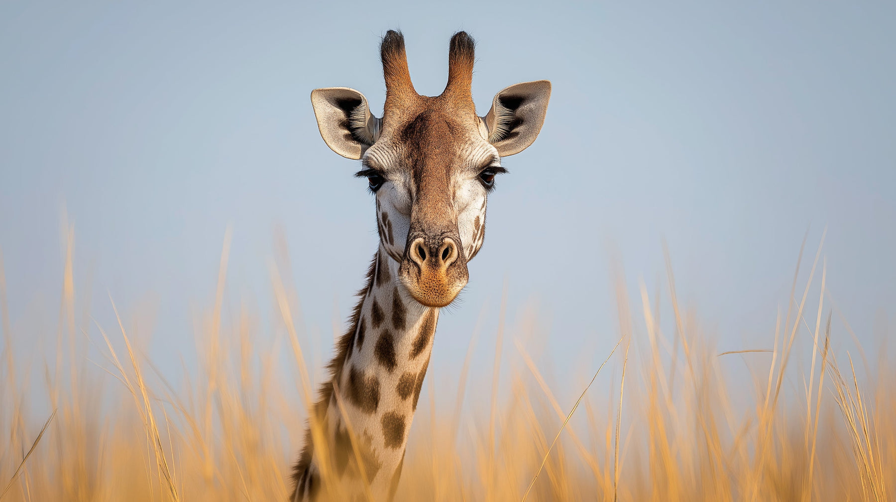 Detailed giraffe mural wallpaper design pattern showing majestic safari artwork by Kids-Mundo