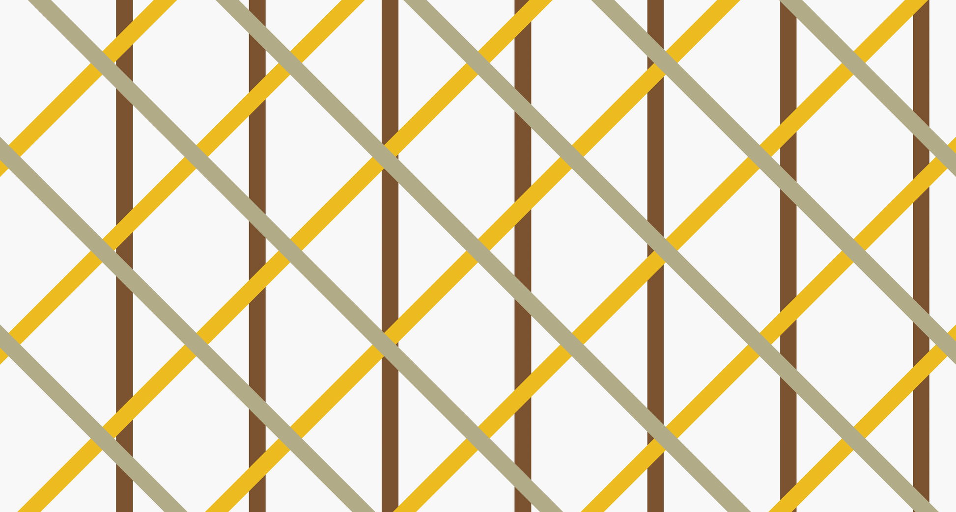 Kids-Mundo flat artwork of the golden and sage geometric trellis wall mural design.