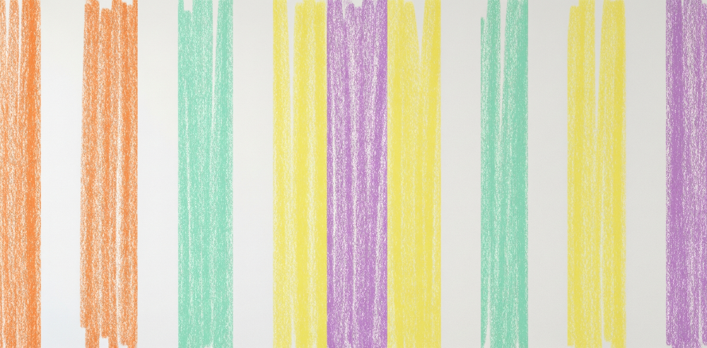 Hand-Drawn Pastel Stripes Wall Mural