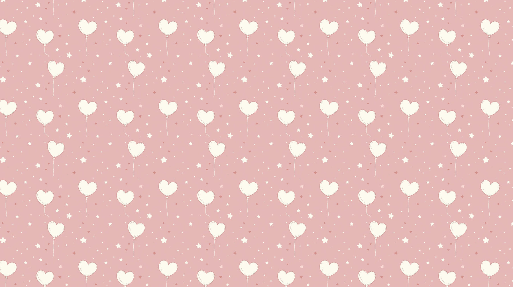 Detailed heart-shaped balloons mural wallpaper design pattern by Kids-Mundo