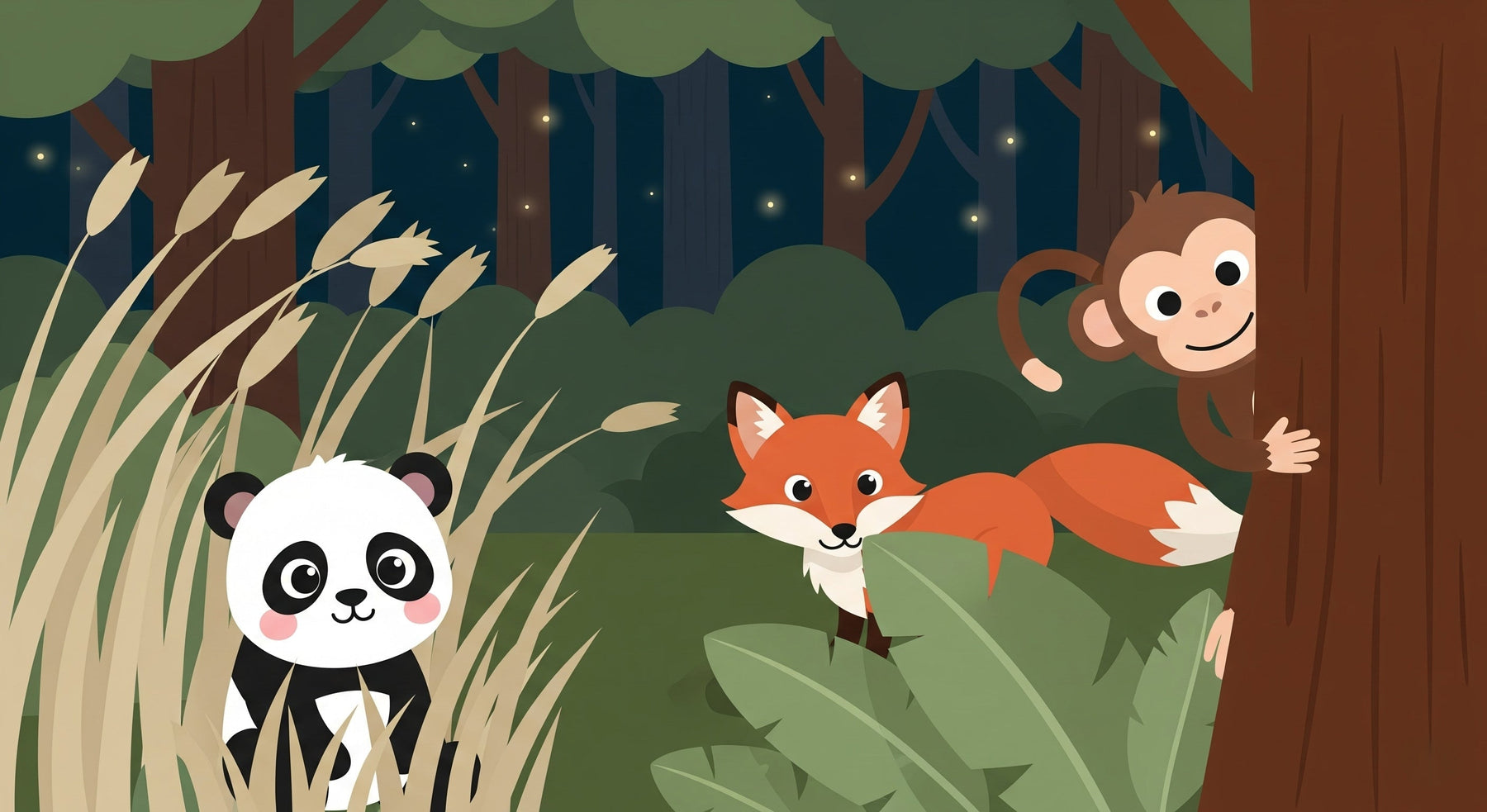 Detailed jungle animals mural wallpaper design pattern with safari creatures by Kids-Mundo