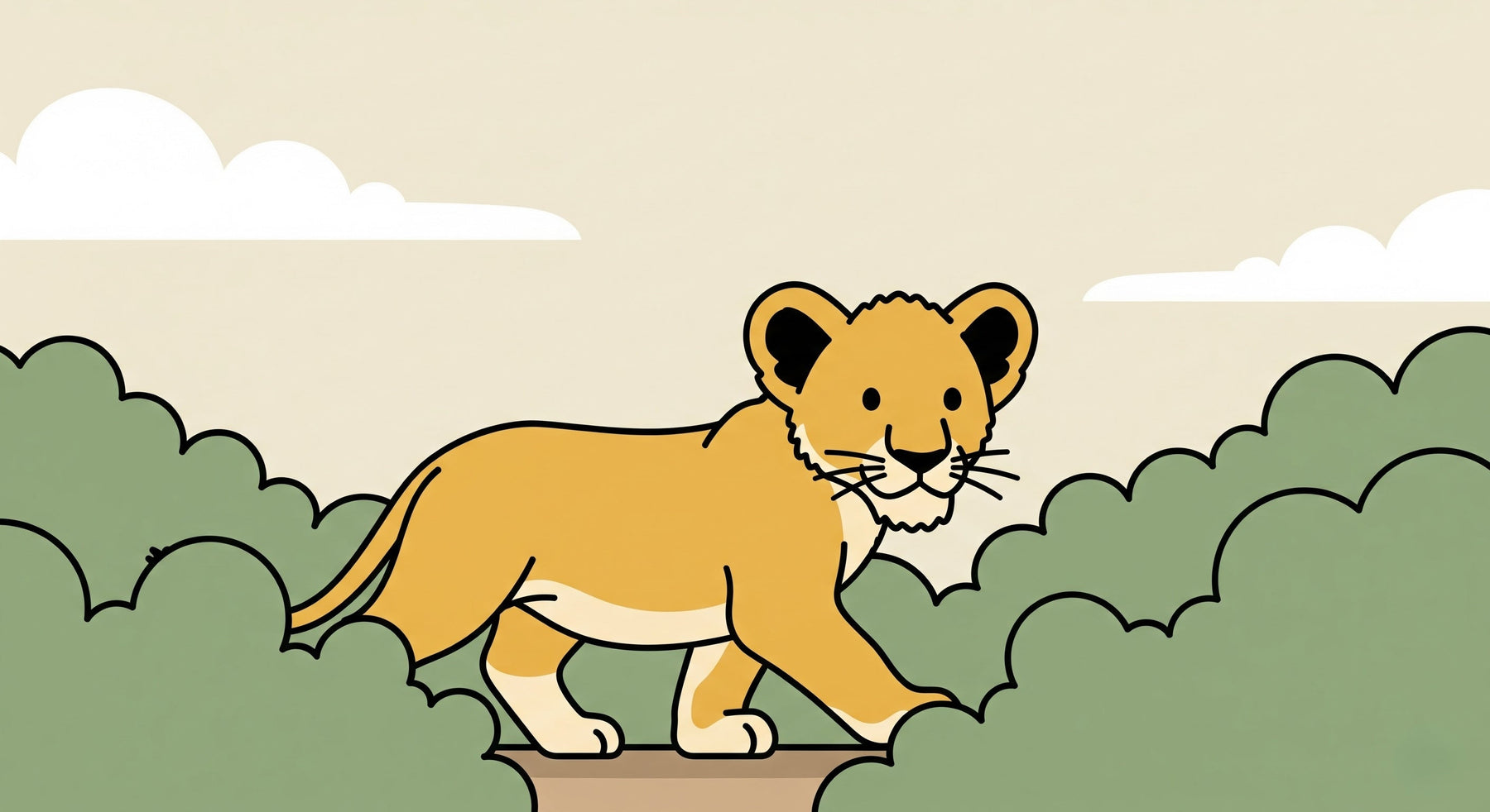 Detailed jungle lion mural wallpaper design pattern with tropical leaves by Kids-Mundo