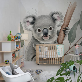 Eucalyptus koala wallpaper transforming children's bedroom into nature sanctuary