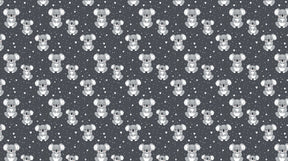 Detailed koala mural wallpaper design pattern showing adorable marsupials on gray background by Kids-Mundo