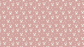 Detailed koala and hearts mural wallpaper design pattern on pink background by Kids-Mundo