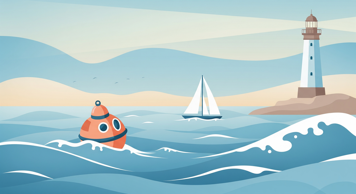 Lighthouse and Submarine Ocean Wall Mural