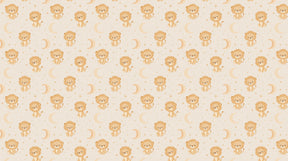 Detailed lion moon mural wallpaper design pattern showing adorable safari animals by Kids-Mundo