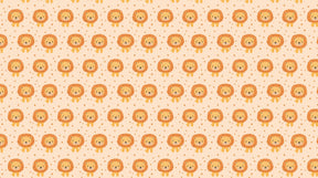 Detailed smiling lion mural wallpaper design pattern with pastel background and stars by Kids-Mundo