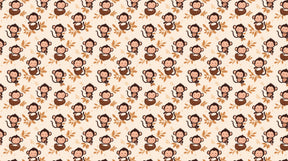 Detailed monkey and leaves mural wallpaper design pattern by Kids-Mundo
