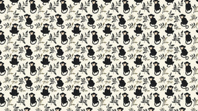 Detailed monkey mural wallpaper design pattern with delicate tropical foliage by Kids-Mundo