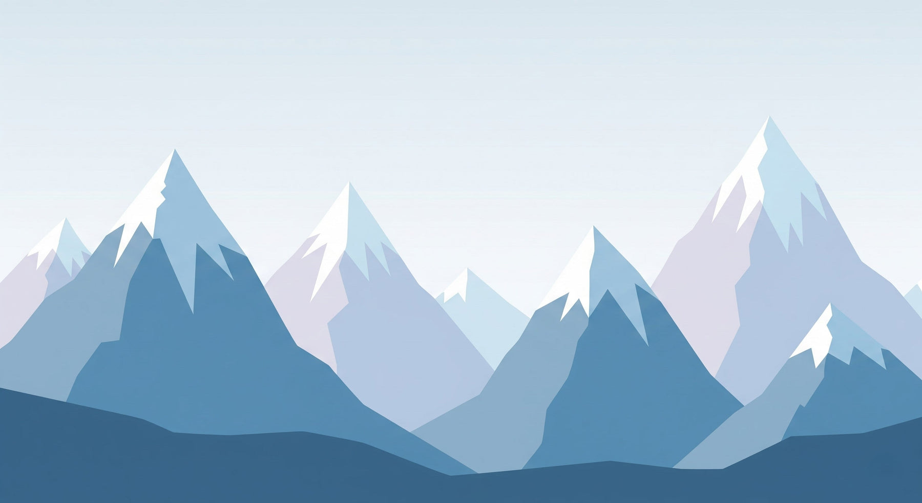 Detailed geometric mountain landscape mural wallpaper design pattern with blue peaks by Kids-Mundo