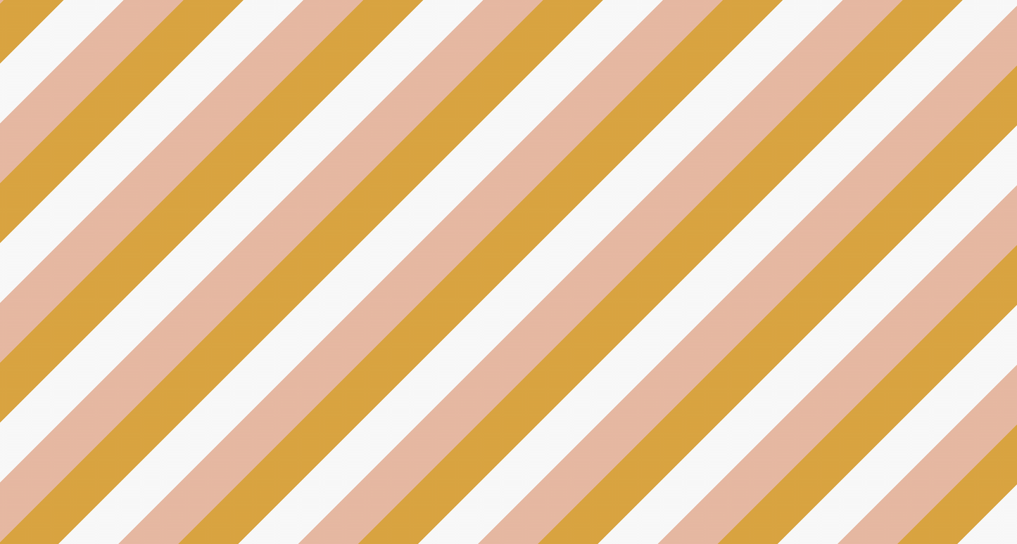 Kids-Mundo diagonal stripe wall mural artwork in mustard yellow and blush pink