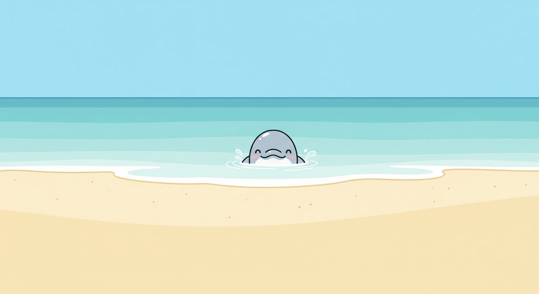 Detailed ocean dolphin mural wallpaper design pattern with turquoise waves by Kids-Mundo