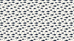 Detailed ocean fish mural wallpaper design pattern showing stylized marine life by Kids-Mundo