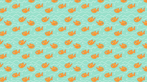 Detailed ocean fish mural wallpaper design pattern with swimming fish by Kids-Mundo