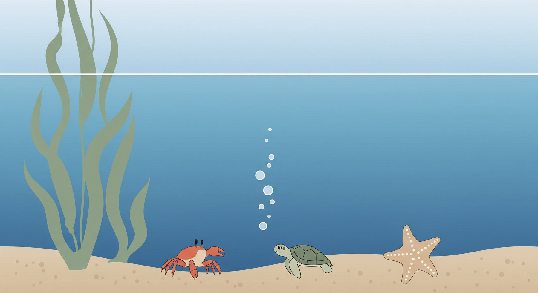 Detailed ocean submarine mural wallpaper design pattern with sea creatures by Kids-Mundo