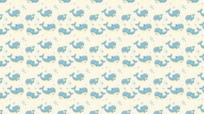Detailed ocean whale mural wallpaper design pattern with sea creatures by Kids-Mundo