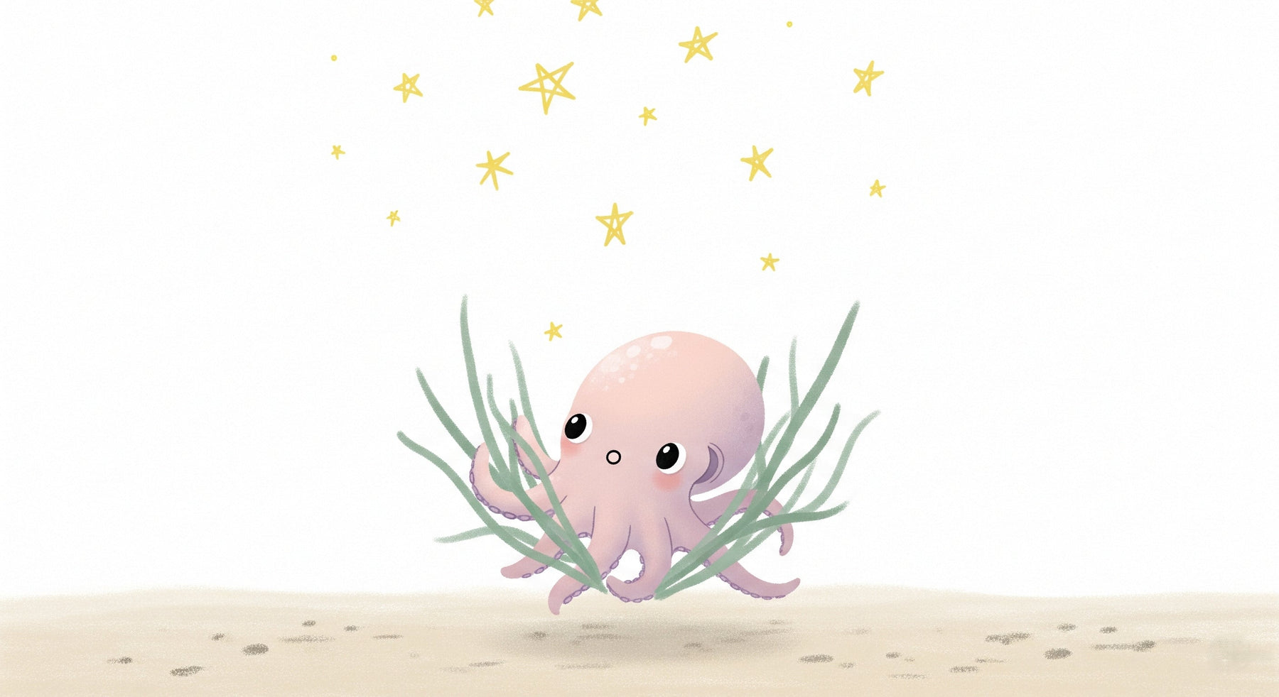 Detailed octopus and stars mural wallpaper design pattern by Kids-Mundo