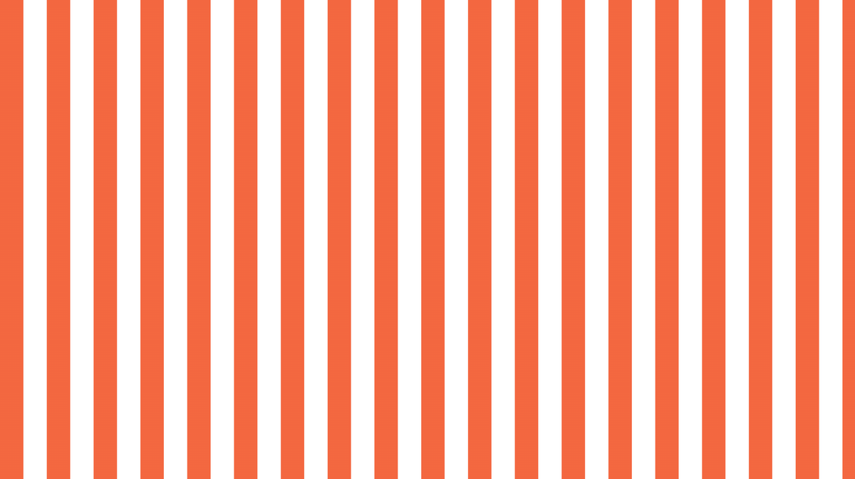Orange and White Stripe Wall Mural