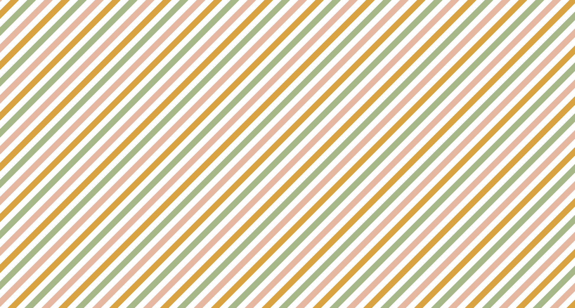 Kids-Mundo flat artwork of thin painted diagonal stripes in blush, sage and mustard