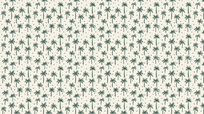 Detailed exotic palm tree mural wallpaper design pattern on cream background by Kids-Mundo