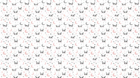 Detailed sleeping panda and starry sky mural wallpaper design pattern by Kids-Mundo