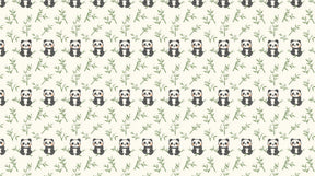 Detailed panda and bamboo mural wallpaper design pattern showing adorable animal characters by Kids-Mundo