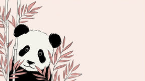 Detailed panda mural wallpaper design pattern with botanical foliage by Kids-Mundo