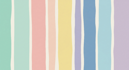 Kids-Mundo flat artwork of soft pastel rainbow vertical stripes used for the wall mural design