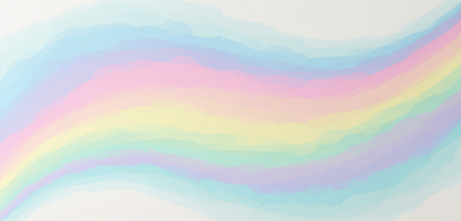 Kids-Mundo flat artwork preview of the flowing pastel rainbow wave wall mural.