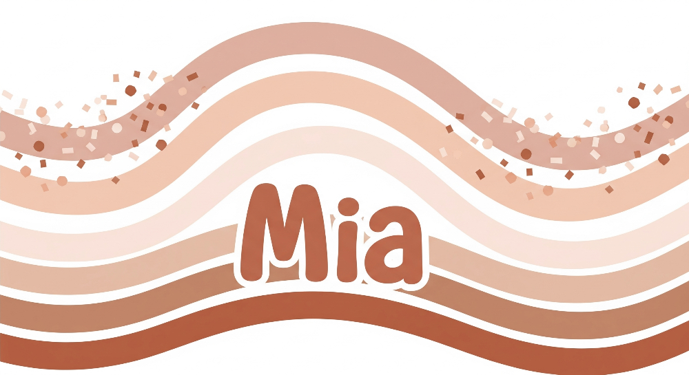 Flat artwork preview of the Kids-Mundo pastel wave and confetti wall mural design