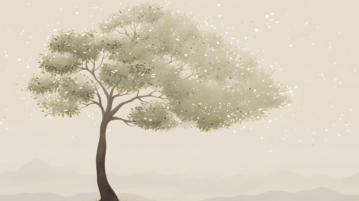 Peaceful Watercolour Tree Wall Mural