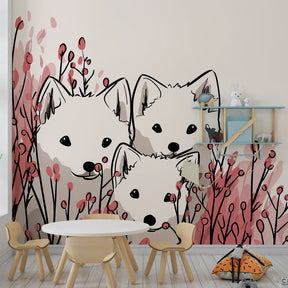 Nature garden puppy wallpaper transforming kids bedroom into cozy sanctuary by Kids-Mundo