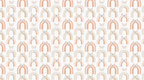 Detailed pastel rainbow butterfly mural wallpaper design pattern by Kids-Mundo