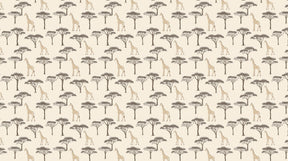 Detailed safari giraffe and acacia tree mural wallpaper design pattern by Kids-Mundo