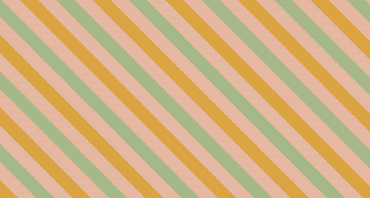 Sage, Mustard and Blush Diagonal Stripe Wall Mural