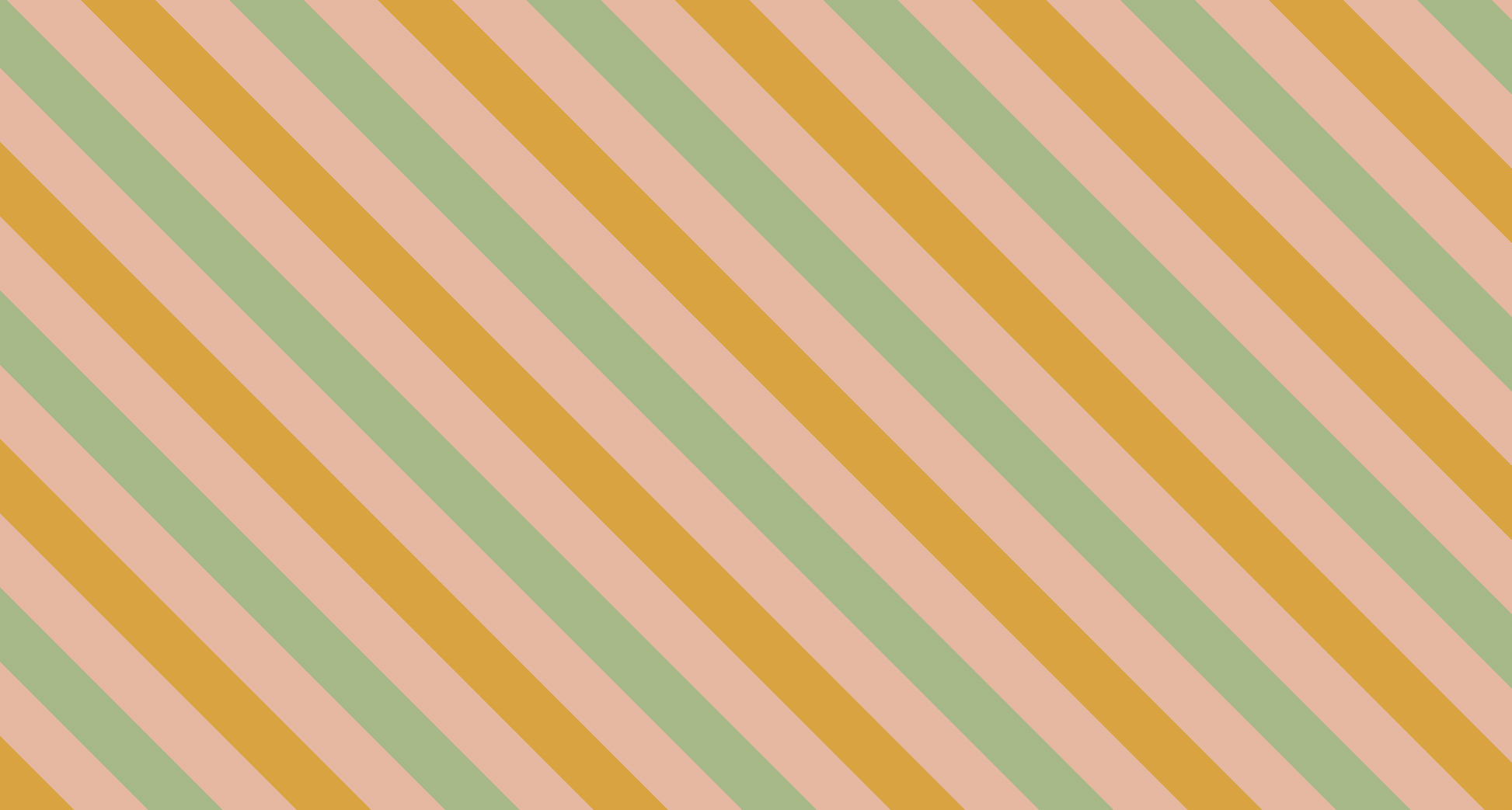 Kids-Mundo flat artwork of diagonal stripes in sage green, mustard gold and blush pink