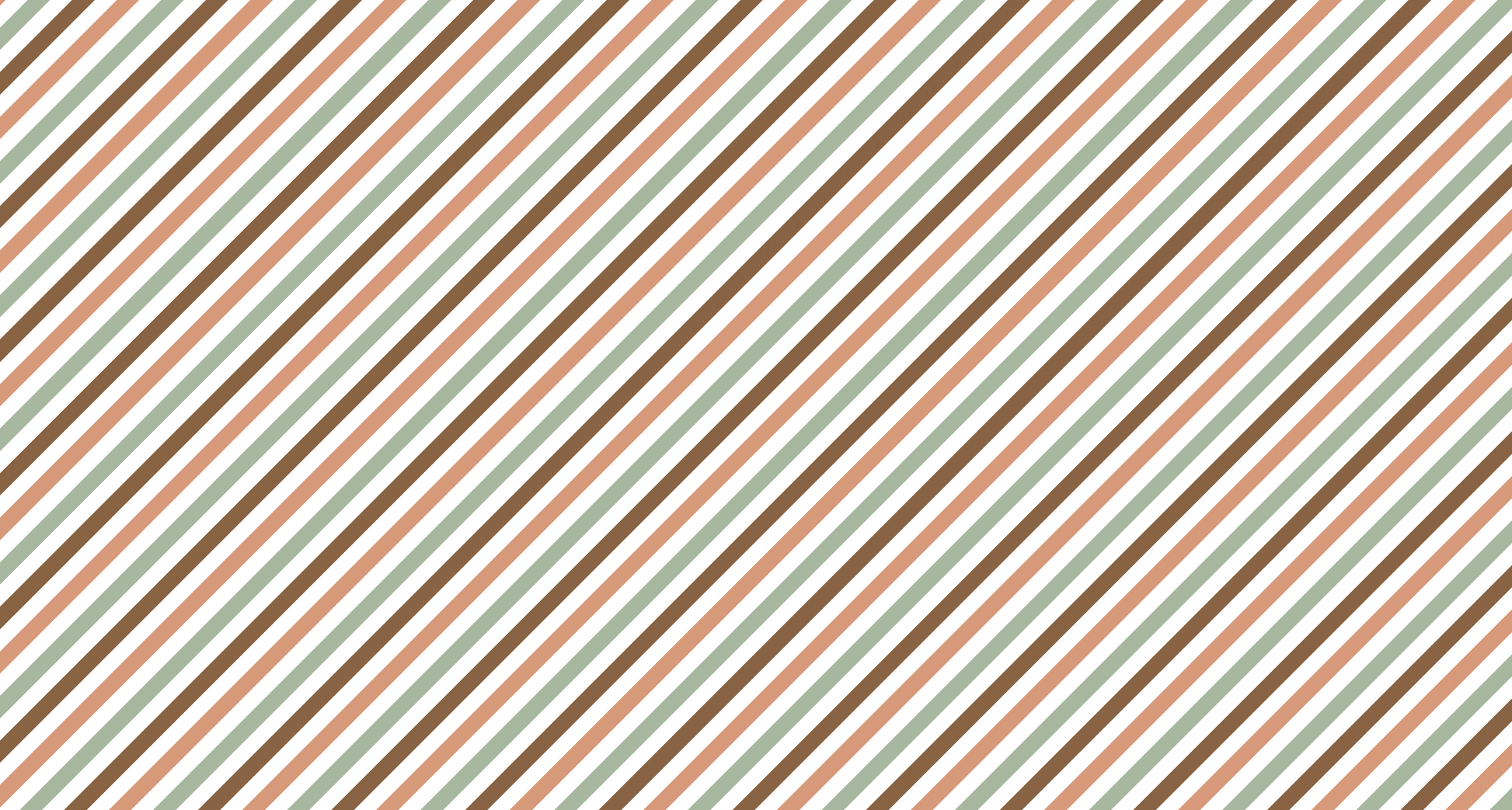 Kids-Mundo flat artwork preview of the fine sage, terracotta and brown pinstripe design