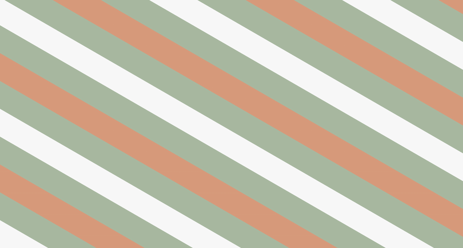 Kids-Mundo flat artwork of diagonal sage green and terracotta stripes on a soft white ground