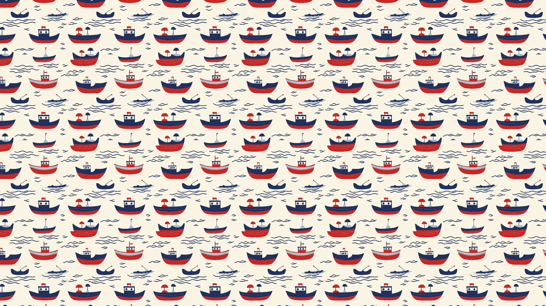 Detailed sailboat mural wallpaper design pattern with colorful boats by Kids-Mundo