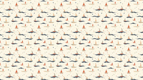 Detailed sailboat and ocean waves mural wallpaper design pattern by Kids-Mundo