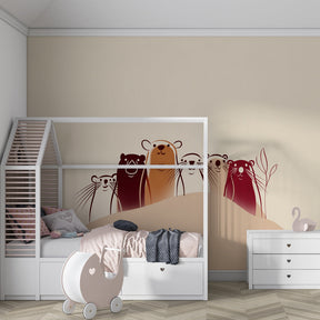 Marine animals wallpaper transforming nursery into gentle underwater paradise for children