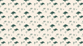 Detailed sea turtle and foliage mural wallpaper design pattern by Kids-Mundo